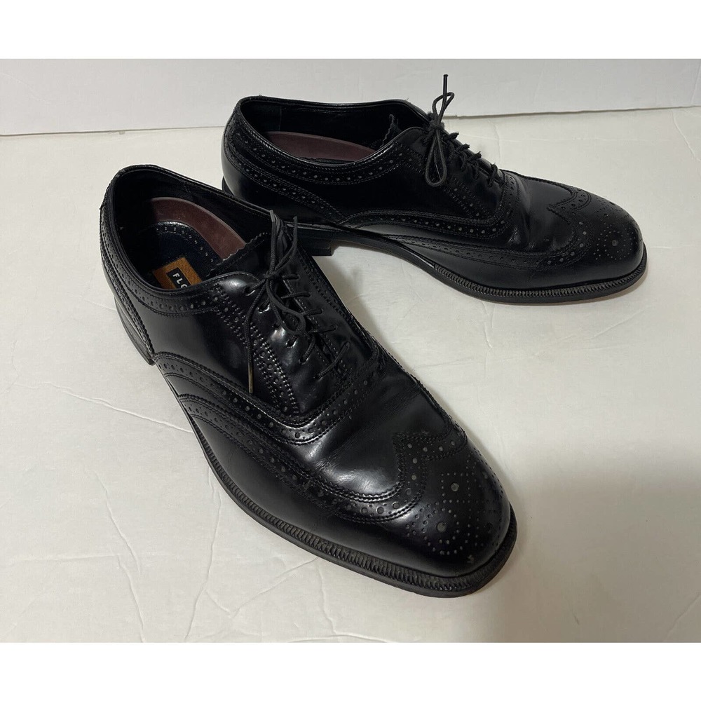 FLORSHEIM Men’s 9 D Black Leather Oxford Shoes